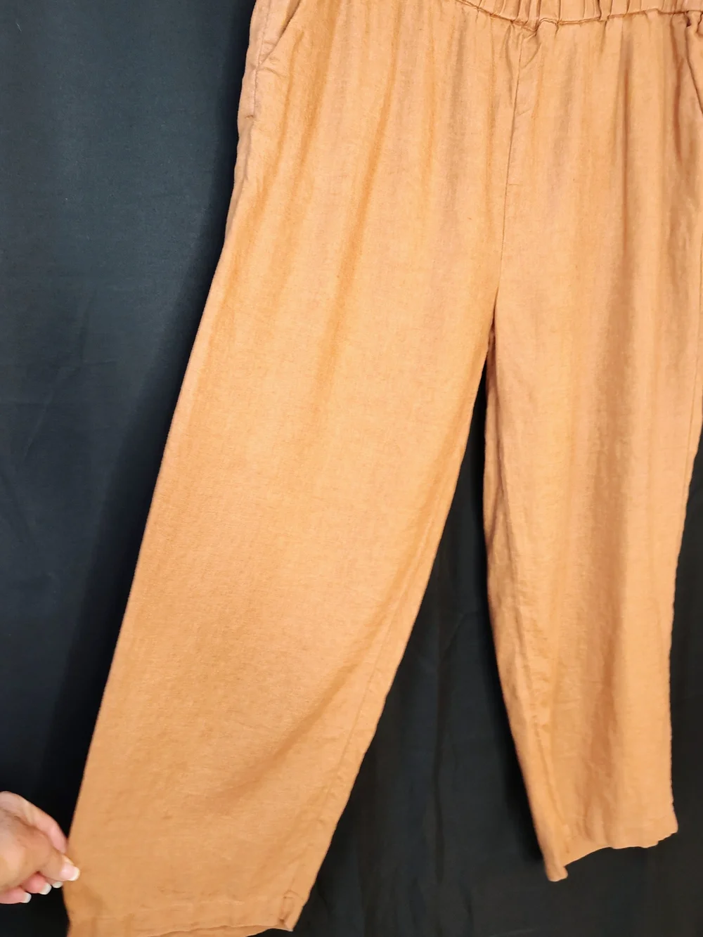 Quince XL 100% European Cotton Wide Leg Pants in Terracotta Leisure Travel
